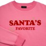 Felpa da donna rosa neon "Santa's Favorite" | Gallinasmilza