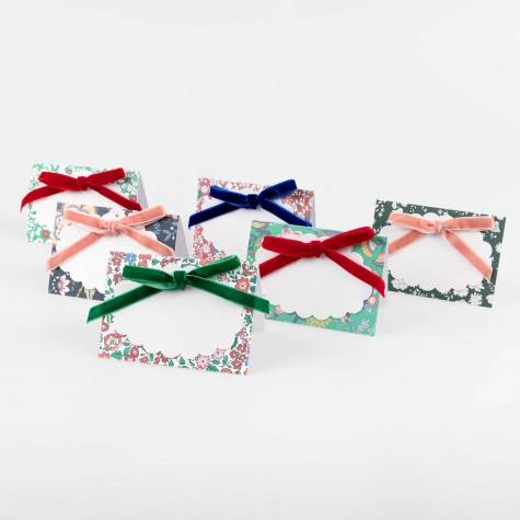 Segnaposti natalizi con nastri x Liberty