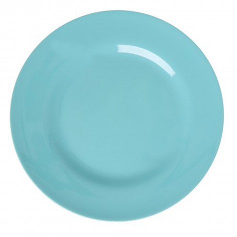 Piatto piano in melamina azzurro tiffany | Gallinasmilza
