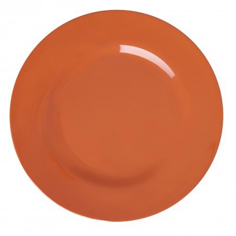 Piatto piano in melamina arancione bruciato | Gallinasmilza