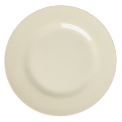 Piatto piano in melamina bianco panna | Gallinasmilza