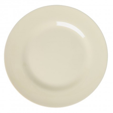 Piatto piano in melamina bianco panna | Gallinasmilza