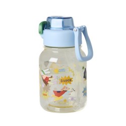 Borraccia bimbo trasparente con supereroi - 700 ml |
