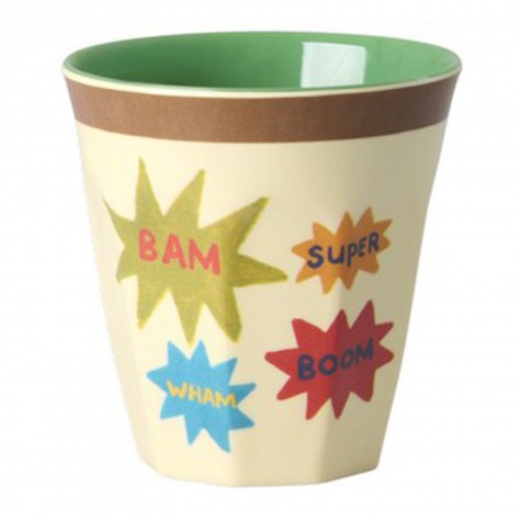 Bicchiere piccolo in melamina con onomatopee | Gallinasmilza