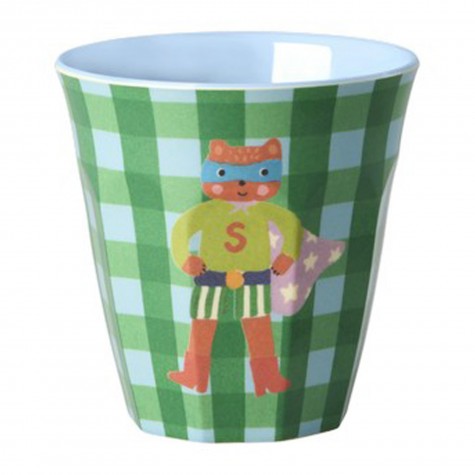 Bicchiere piccolo in melamina con orsetto supereroe |