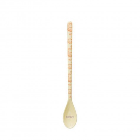 Cucchiaino lungo in melamina con scritta Merci | Gallinasmilza