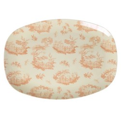 Piatto ovale in melamina stile Toile de Jouy | Gallinasmilza