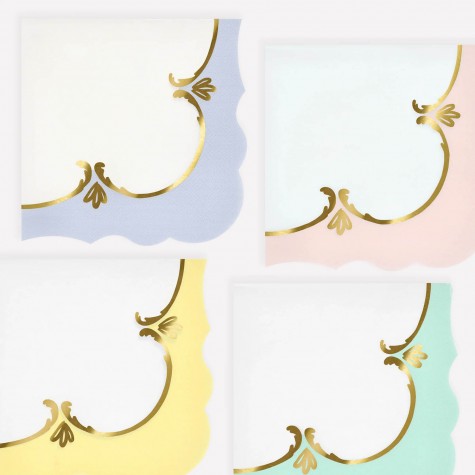 Tovaglioli di carta stile Rococò in 4 colori | Gallinasmilza