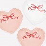 Piattini di carta a forma di cuore con fiocco | Gallinasmilza
