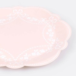 Piatti di carta rosa stile Rococò | Gallinasmilza 2