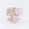 Bicchieri di carta in chintz rosa floreali con fiocco |