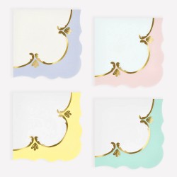 Tovagliolini di carta stile Rococò in 4 colori | Gallinasmilza