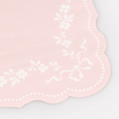 Tovagliolini di carta rosa stile Rococò | Gallinasmilza