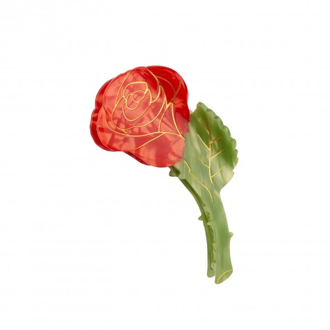 Fermaglio per capelli Rosa Rossa