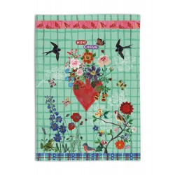 Strofinaccio da cucina in lino con scritta "Mon Coeur" |