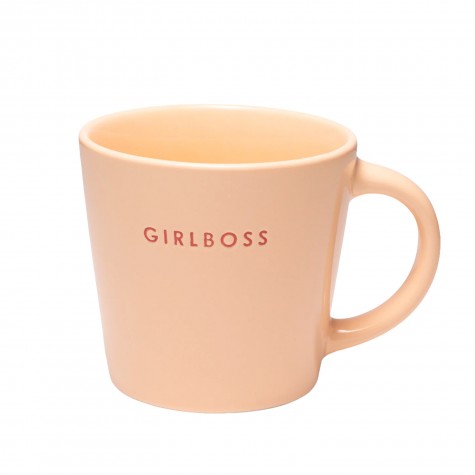 Tazza da cappuccino in ceramica rosa "Girlboss" | Gallinasmilza