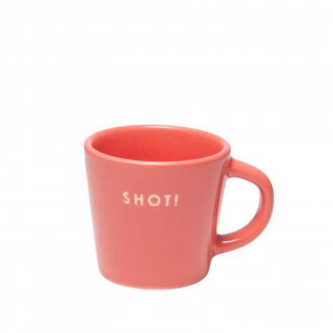 Tazzina da caffè in ceramica corallo "Shot!" | Gallinasmilza