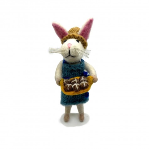 Decorazione in feltro a forma di coniglietto pasticcere |