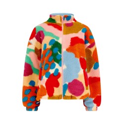 Felpa multicolor con zip e...