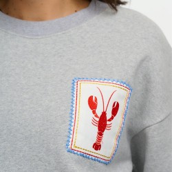 Felpa girocollo donna con aragosta | Gallinasmilza 2