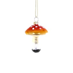 Decorazione in vetro soffiato a forma di fungo Amanita |