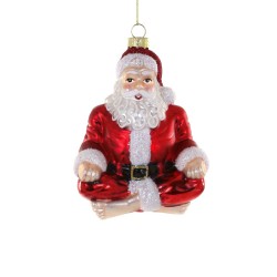 Decorazione in vetro soffiato di Babbo Natale Zen |