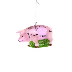 Decorazione in vetro soffiato a forma di maialino |