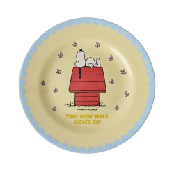 Piatto giallo da dolce con Snoopy sulla cuccia | Gallinasmilza