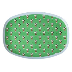 Piatto ovale verde con Snoopy Joe Cool | Gallinasmilza
