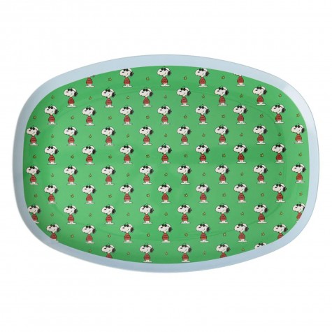 Piatto ovale verde con Snoopy Joe Cool | Gallinasmilza