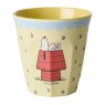 Bicchiere medio in melamina con Snoopy sulla cuccia |