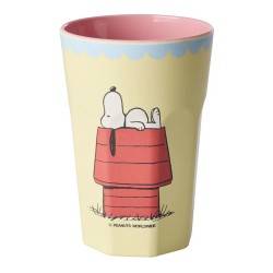Bicchiere grande in melamina con Snoopy sulla cuccia |