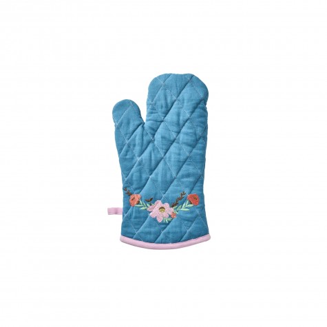 Guanto da forno con ricamo floreale | Gallinasmilza