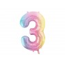 Palloncino compleanno numero 3 iridescente | Gallinasmilza