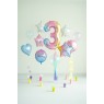 Palloncino compleanno numero 3 iridescente | Gallinasmilza