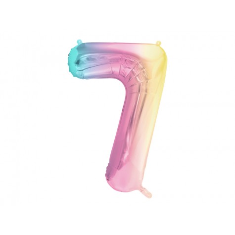 Palloncino compleanno numero 7 iridescente | Gallinasmilza
