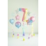 Palloncino compleanno numero 7 iridescente | Gallinasmilza