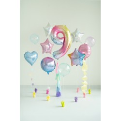 Palloncino compleanno numero 9 iridescente | Gallinasmilza 2