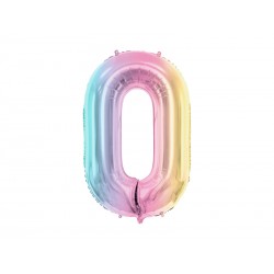 Palloncino compleanno numero 0 iridescente | Gallinasmilza
