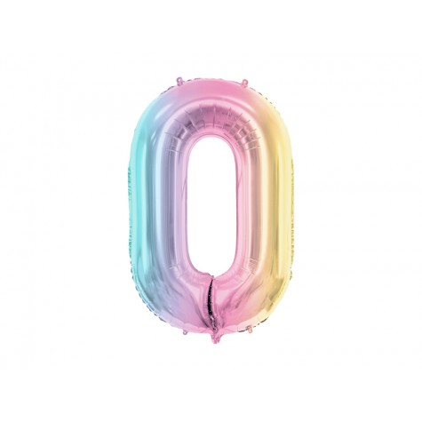 Palloncino compleanno numero 0 iridescente | Gallinasmilza