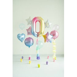 Palloncino compleanno numero 0 iridescente | Gallinasmilza 2
