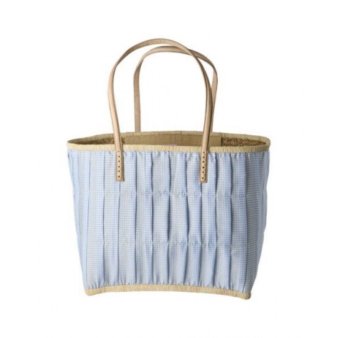 Borsa in rafia e tessuto - grande | Gallinasmilza