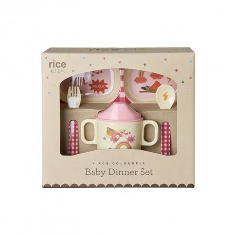 Set pappa in melamina a quadretti...