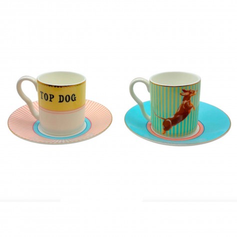 Set 2 tazzine da caffè in porcellana...