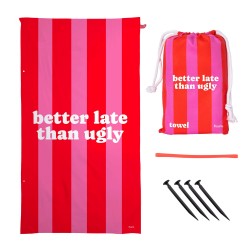 Telo mare in microfibra Better Late Than Ugly | Gallinasmilza