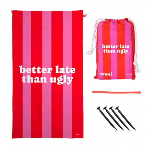 Telo mare in microfibra Better Late Than Ugly | Gallinasmilza