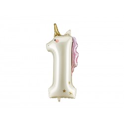 Palloncino compleanno numero 1 unicorno | Gallinasmilza