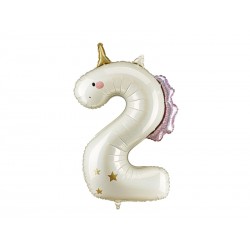 Palloncino compleanno numero 2 unicorno | Gallinasmilza
