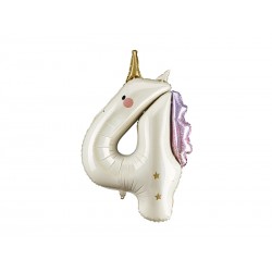 Palloncino compleanno numero 4 unicorno | Gallinasmilza