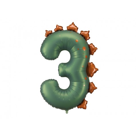Palloncino compleanno numero 3 dinosauro | Gallinasmilza